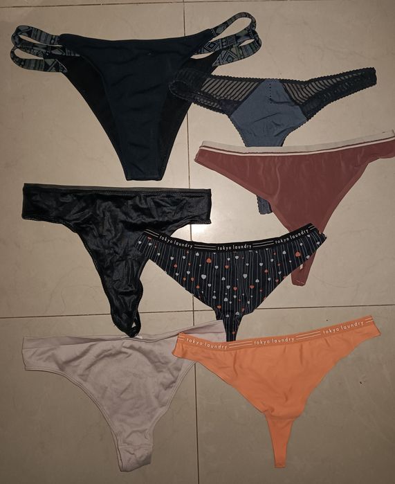 Majtki damskie stringi zestaw 7 sztuk rozmiar M