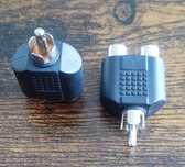 Trójnik adapter RCA 2x Gniazdo RCA - wtyk RCA
