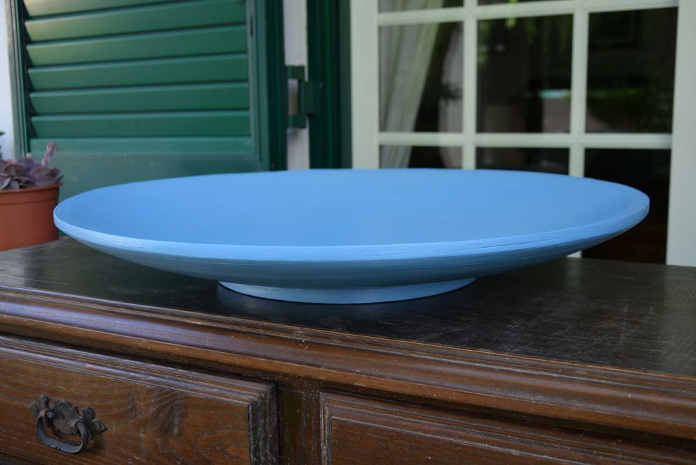 Prato Grande Madeira Azul 60cm