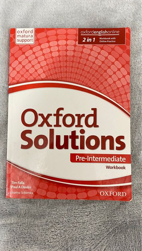 Podręcznik ‘Oxford Solutions’ Pre-Intermediate Workbook