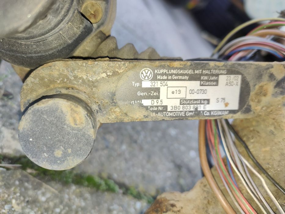 Hak passat B5 FL Westfalia, przód napęd