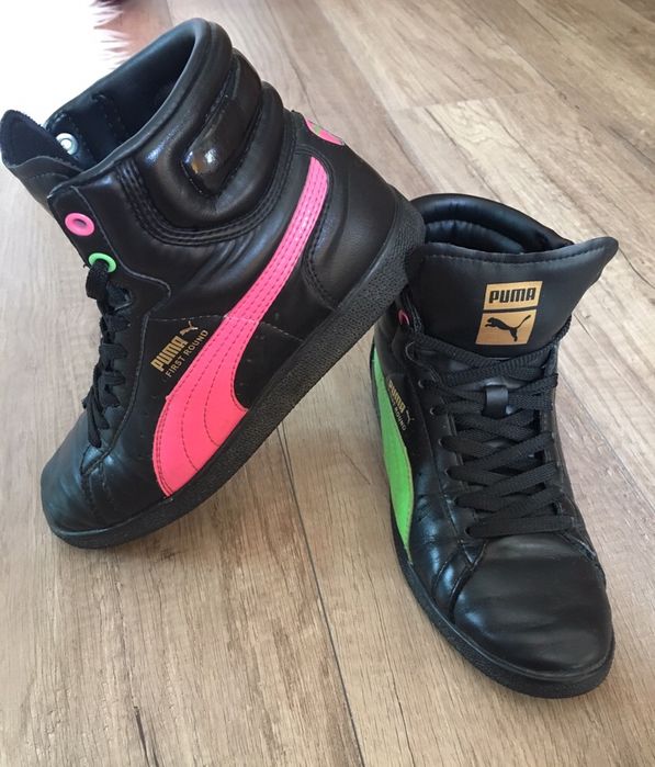 Puma sportowe buty vintage neon R 37