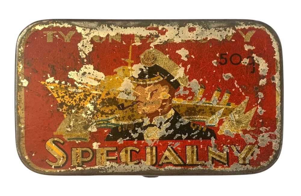 II RP: Puszka Metalowa Tytoń Fajkowy Specjalny Marynarz