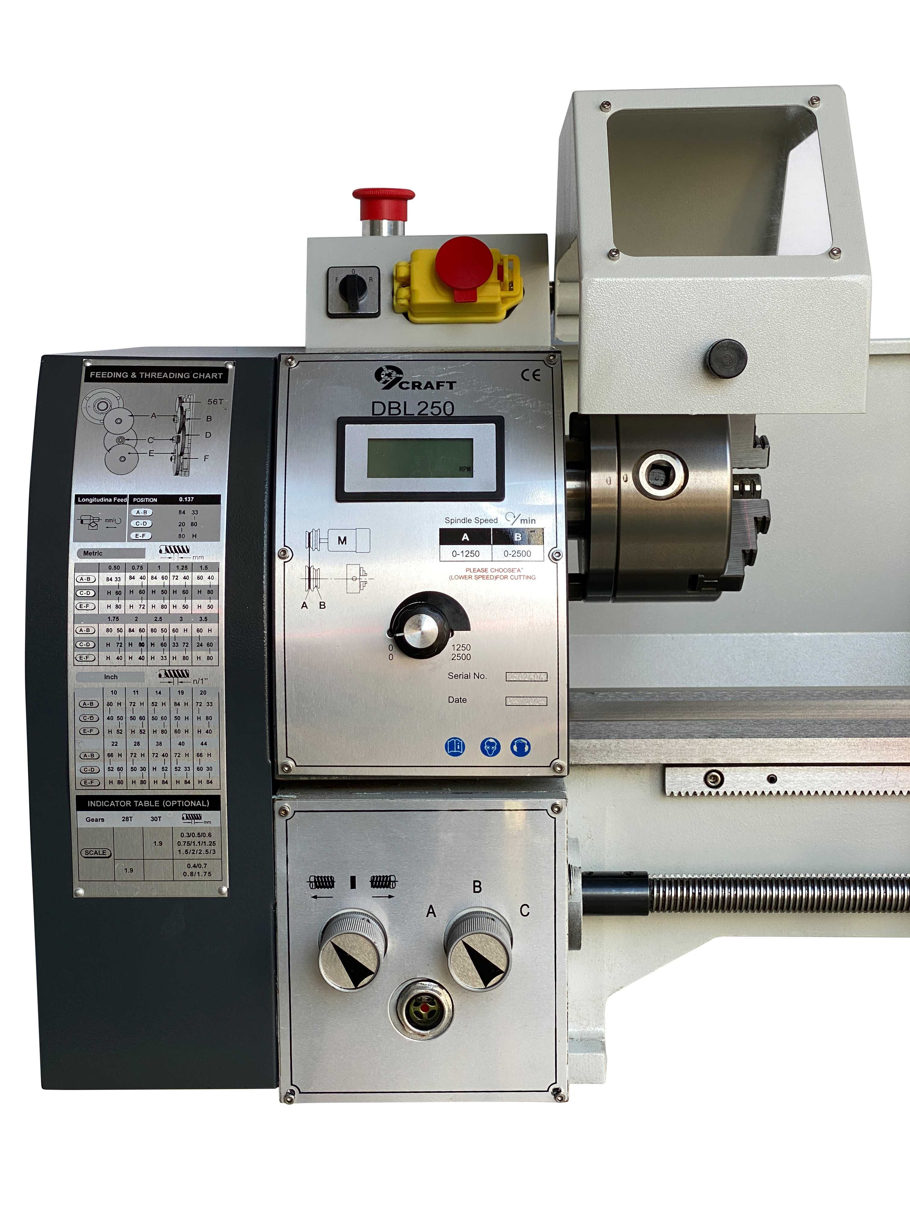 Токарний верстат 9craft DBL250 250х800 1100W 38 мм шпиндель