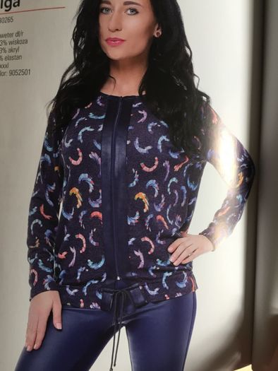 Kolorowy sweter Top-Bis