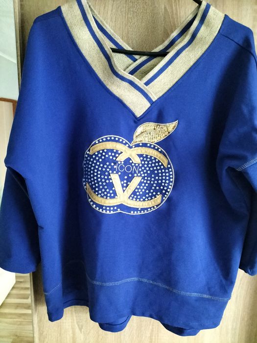 Chabrowa bluzka oversize (XL)