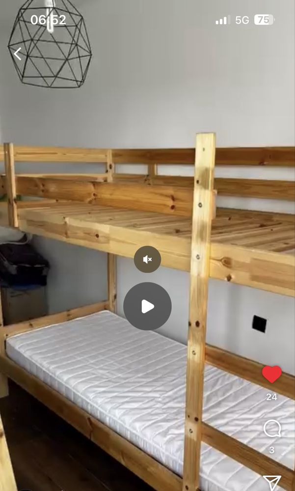 Łóżko 2 piętrowe  ikea aktualne