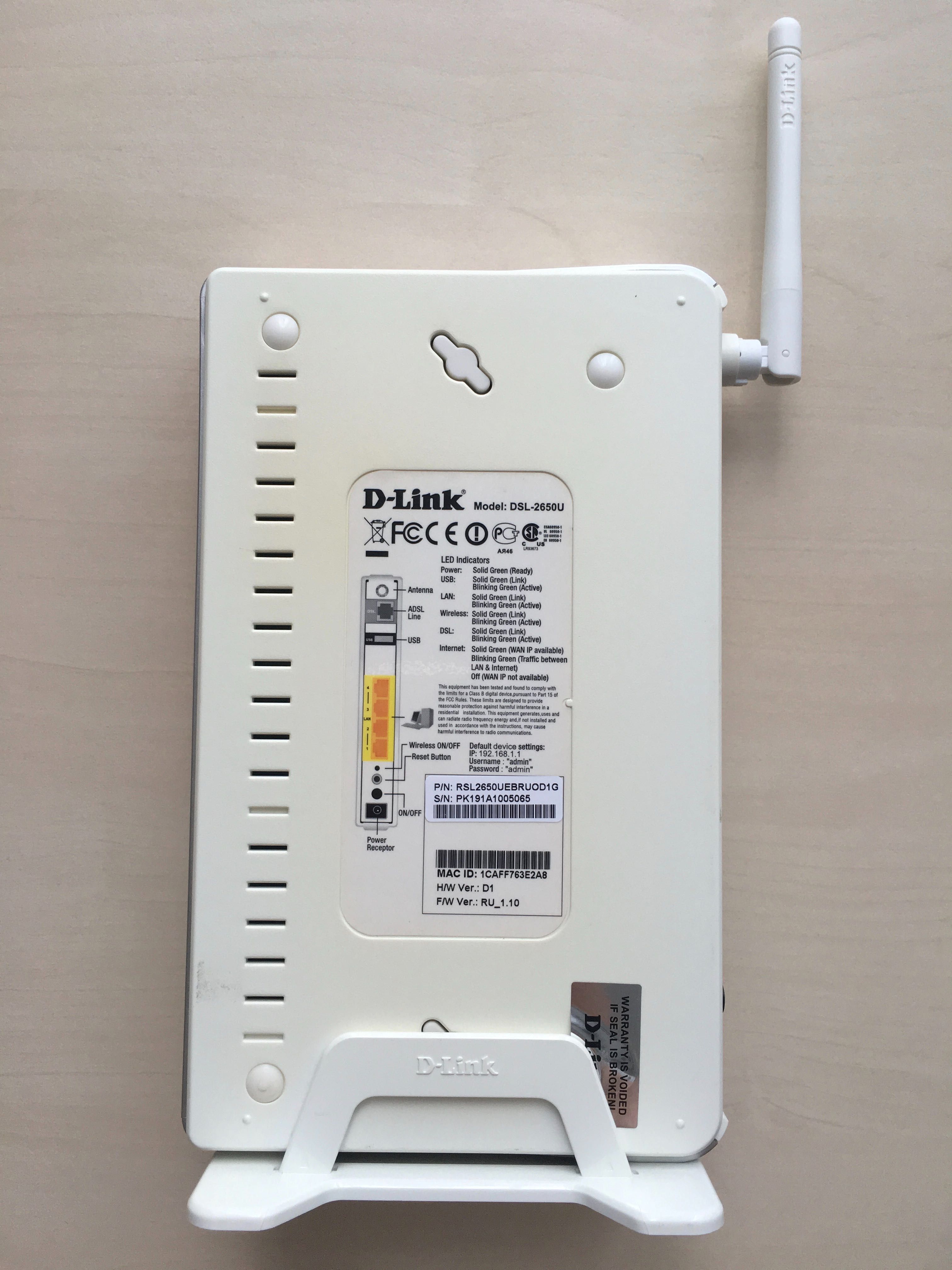 Маршрутизатор (роутер, модем) D-Link DSL-2760U ADSL2+ Wi-Fi