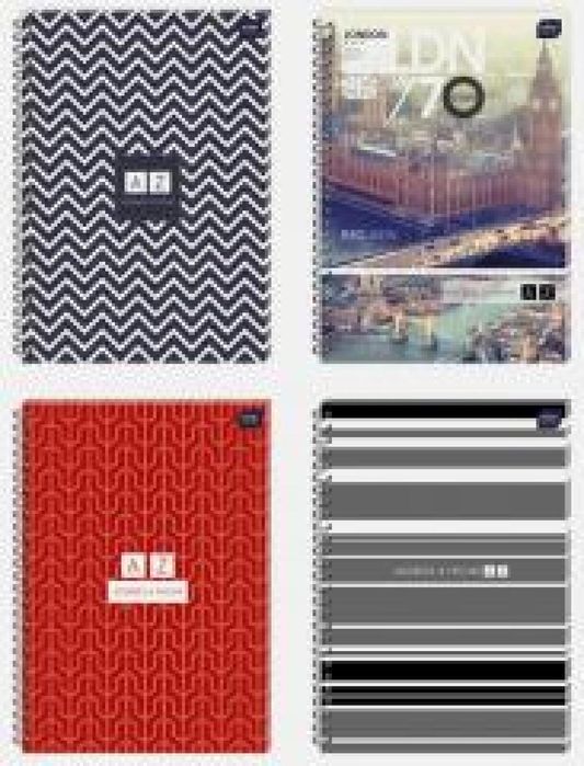 Skorowidz na spirali TO A4/48K linia 100g (5szt) INTERDRUK folia,