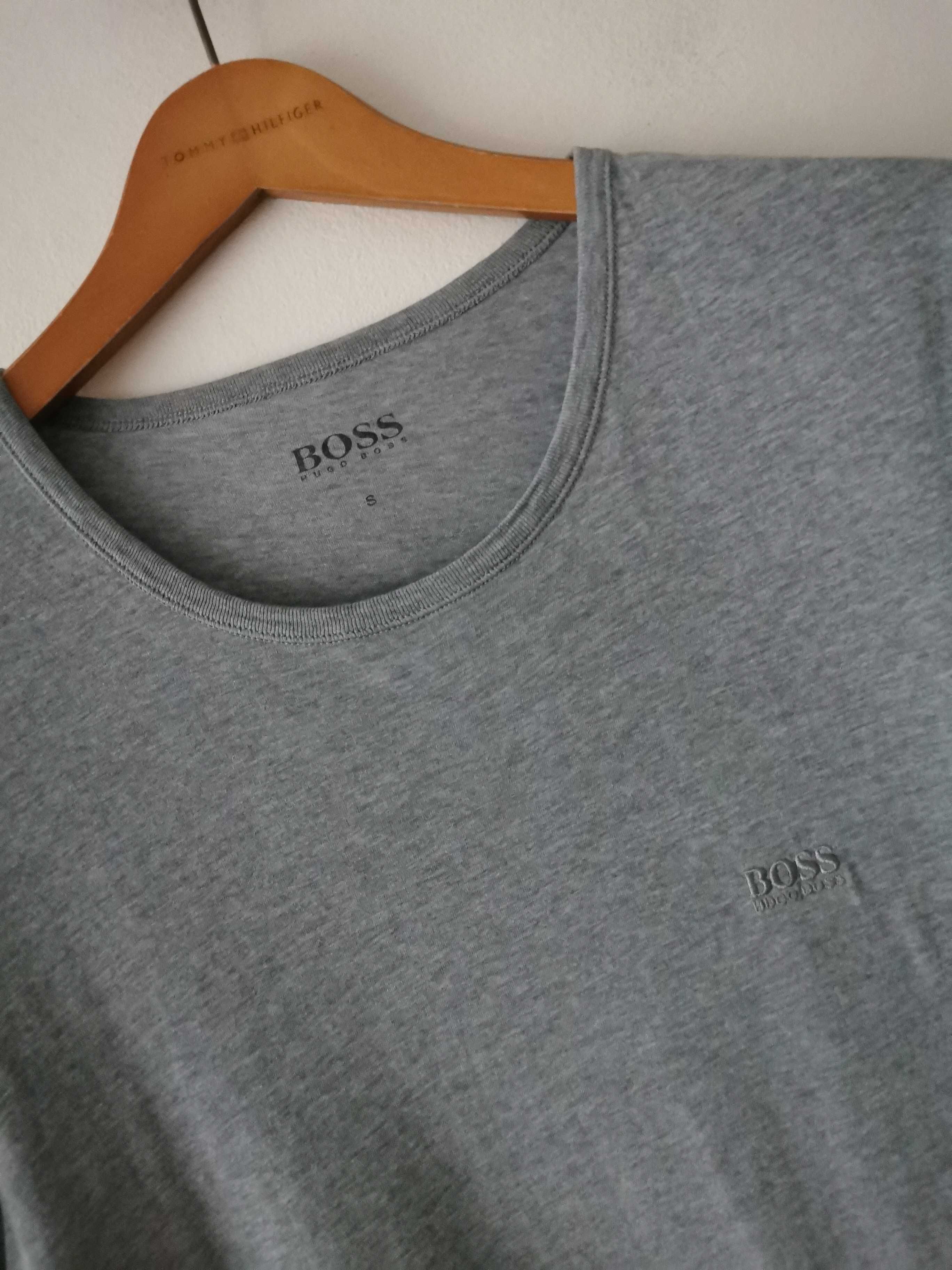 Hugo Boss t-shirt koszulka krótki rękaw logowana męska IDEAŁ S/M