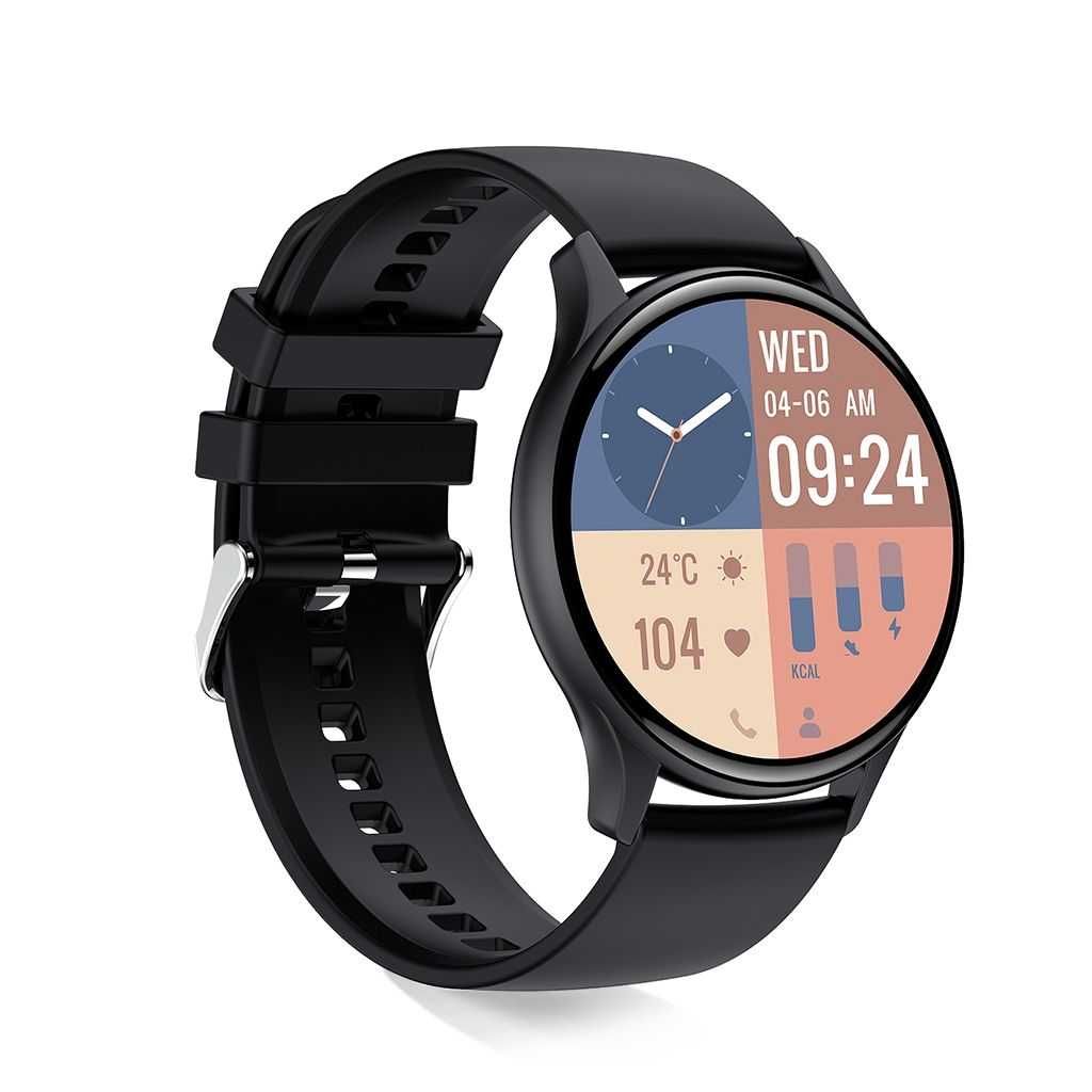 Smartwatch zegarek Amoled czarny Senbono Menu PL Rozmowy Bluetooth