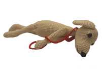 Cão labrador golden retrivier em crochet