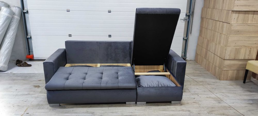 Sofa narożna HUGO z półką od producenta. Dowolna kolorystyka !