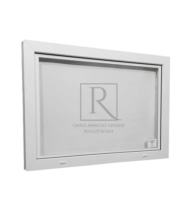 Białe Brązowe Okno PCV Inwentarskie Gospodarcze do Garażu Piwnicy