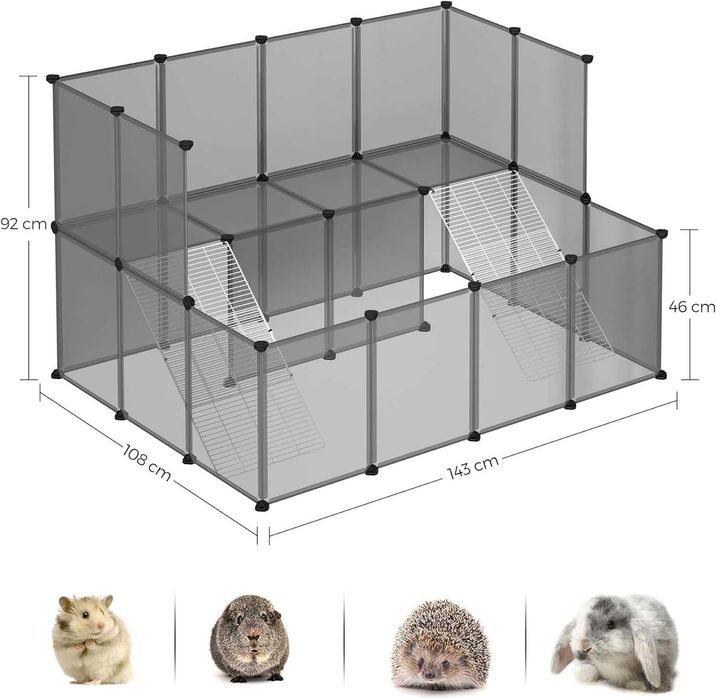 DUŻA Zagroda modułowy wybieg dla psa królika świnki morskiej - WYSYŁKA
