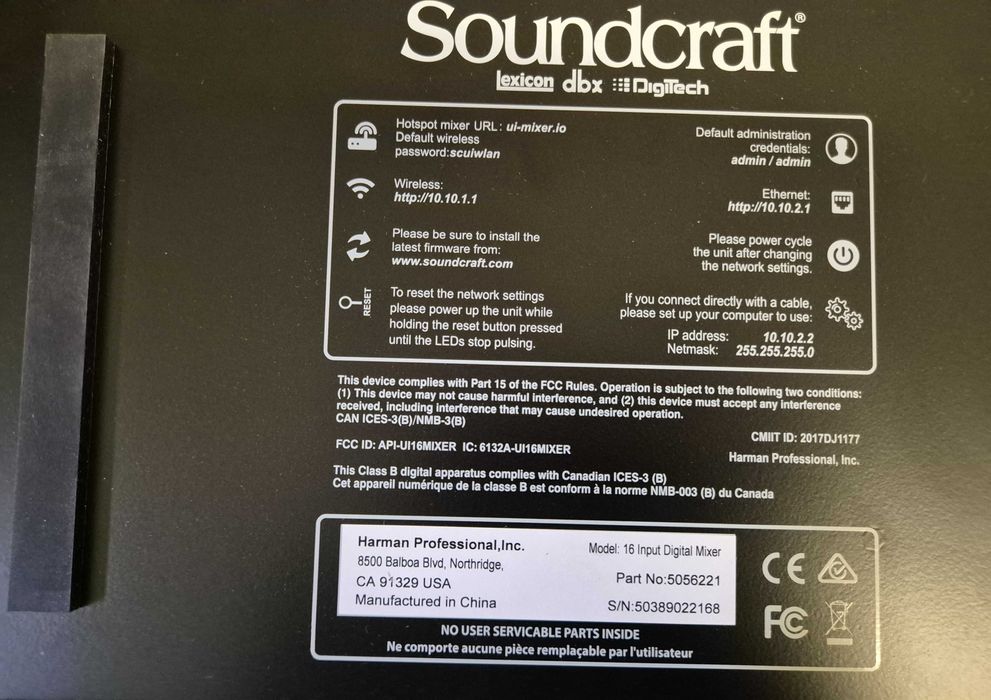 Mikser Cyfrowy Soundcraft Ui16
