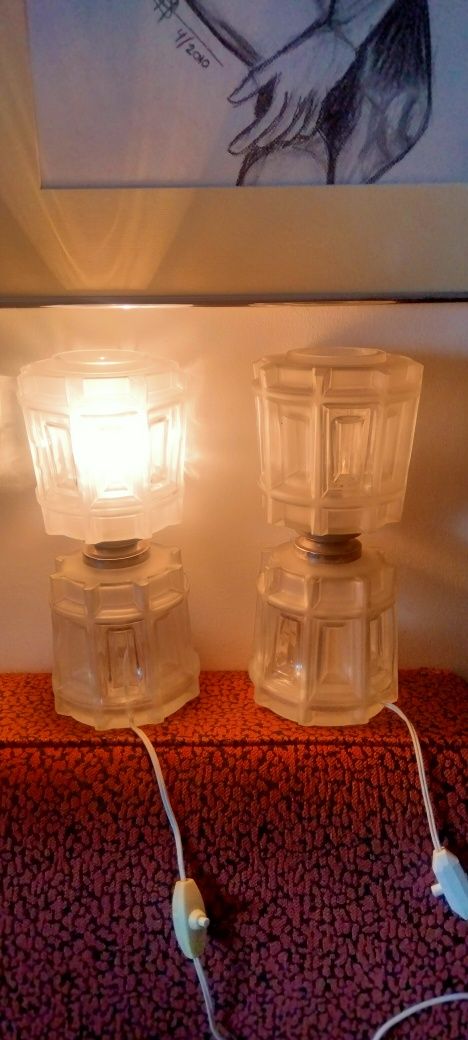 Candeeiros de mesa em vidro