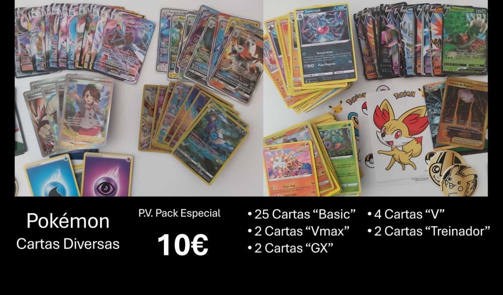Cartas Pokémon: Diversas opções a bom preço!