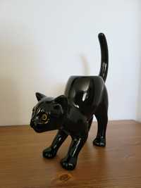 Świecznik kot ceramiczny nowy czarny