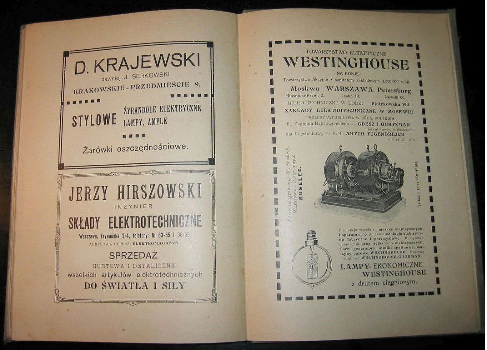 Królestwo Polskie 1912 !, Elektryczność w zastosow. do gosp. domowego