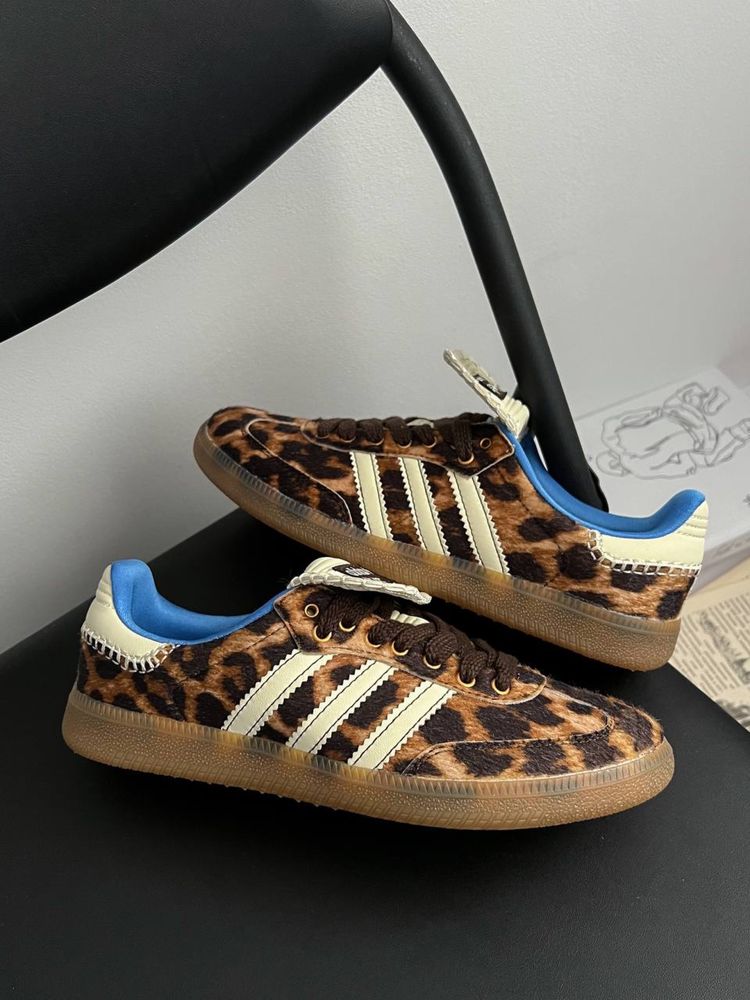 Жіночі кросівки адідас самба adidas Wales Bonner x Samba Pony Leopard