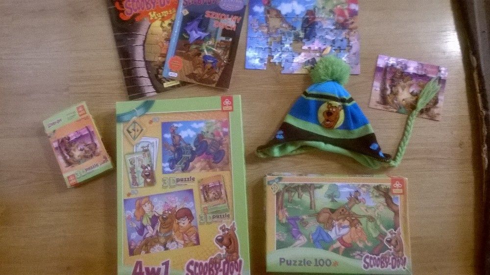 Scooby Doo, Skubi Du - 4*puzzle, karty, czapka, książeczka