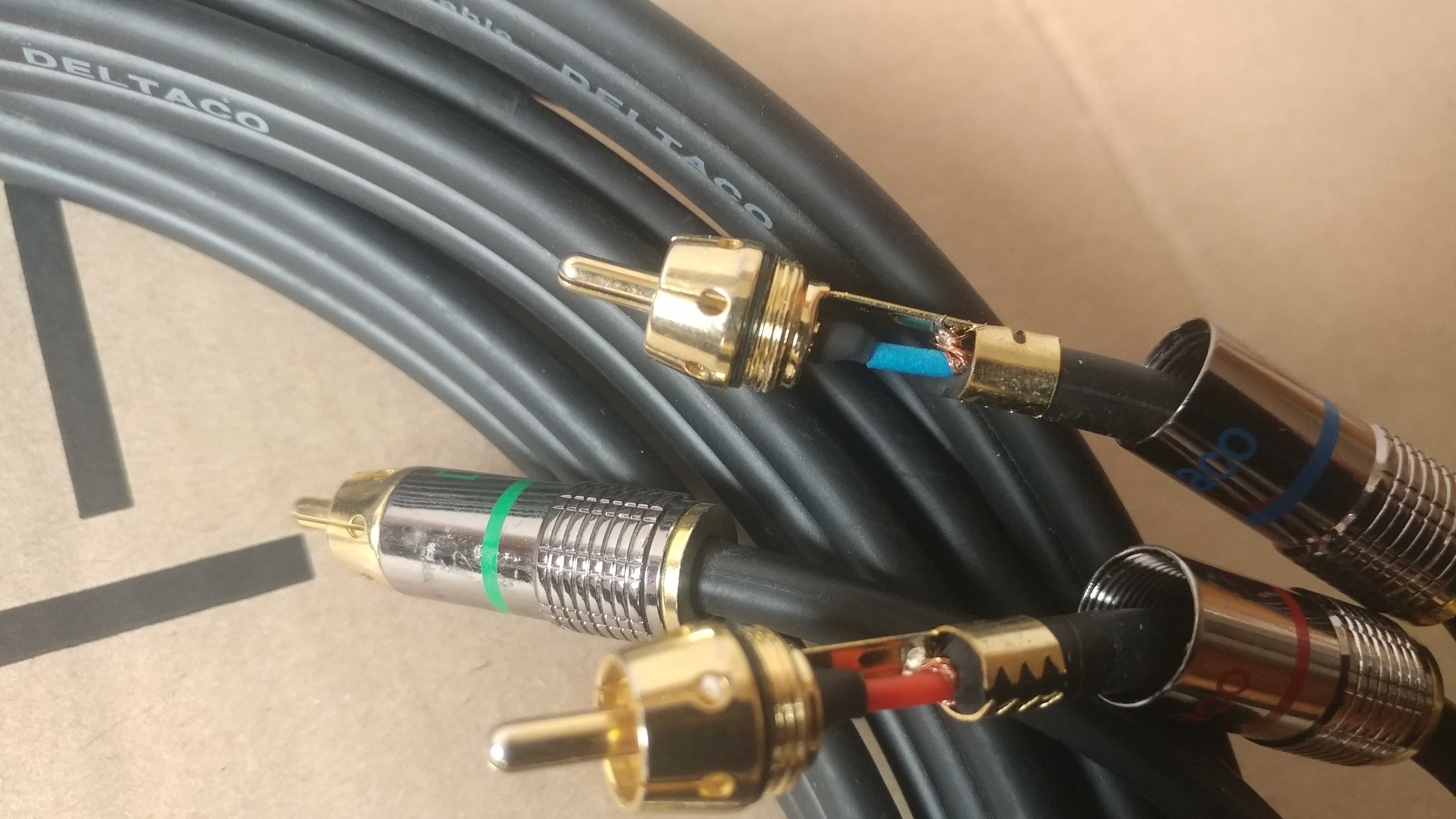Межблочный кабель DELTACO RCA 3 X 5м