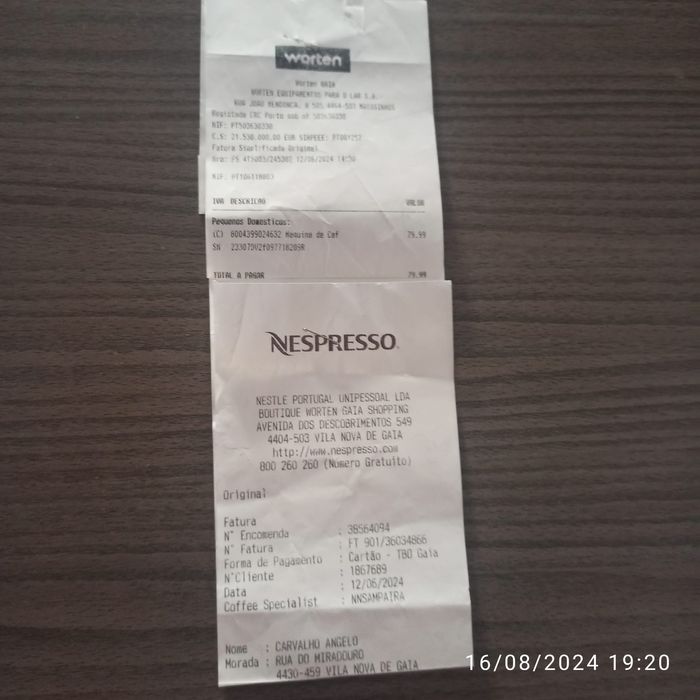 Maquina café Nespresso