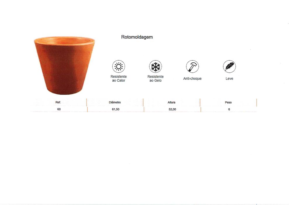 Vaso/floreira Ø 60 cm