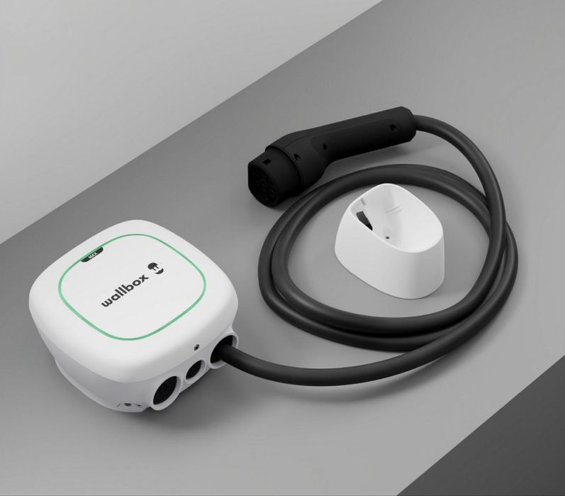 Carregador Veículo Elétrico WALLBOX PULSAR+ 7,4KW-MF-5M Branco