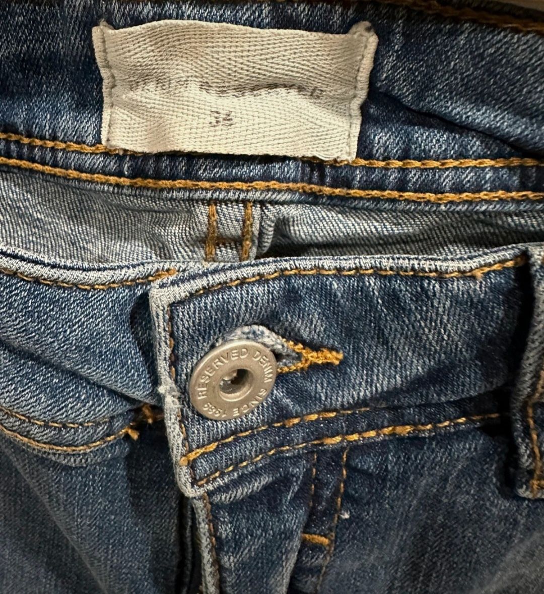 Reserved spodnie jeansowe z cyrkoniami i koralikami r. 36 S