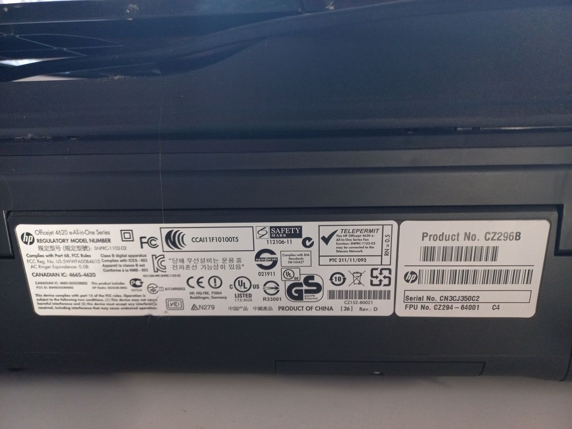 Drukarką Hp office jet 4622 plus tusze