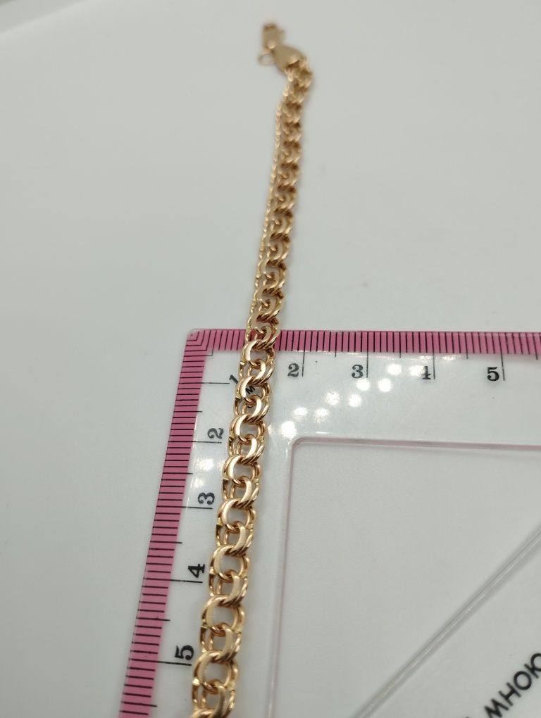 Золотой браслет 11.1 грамма 22.5 см