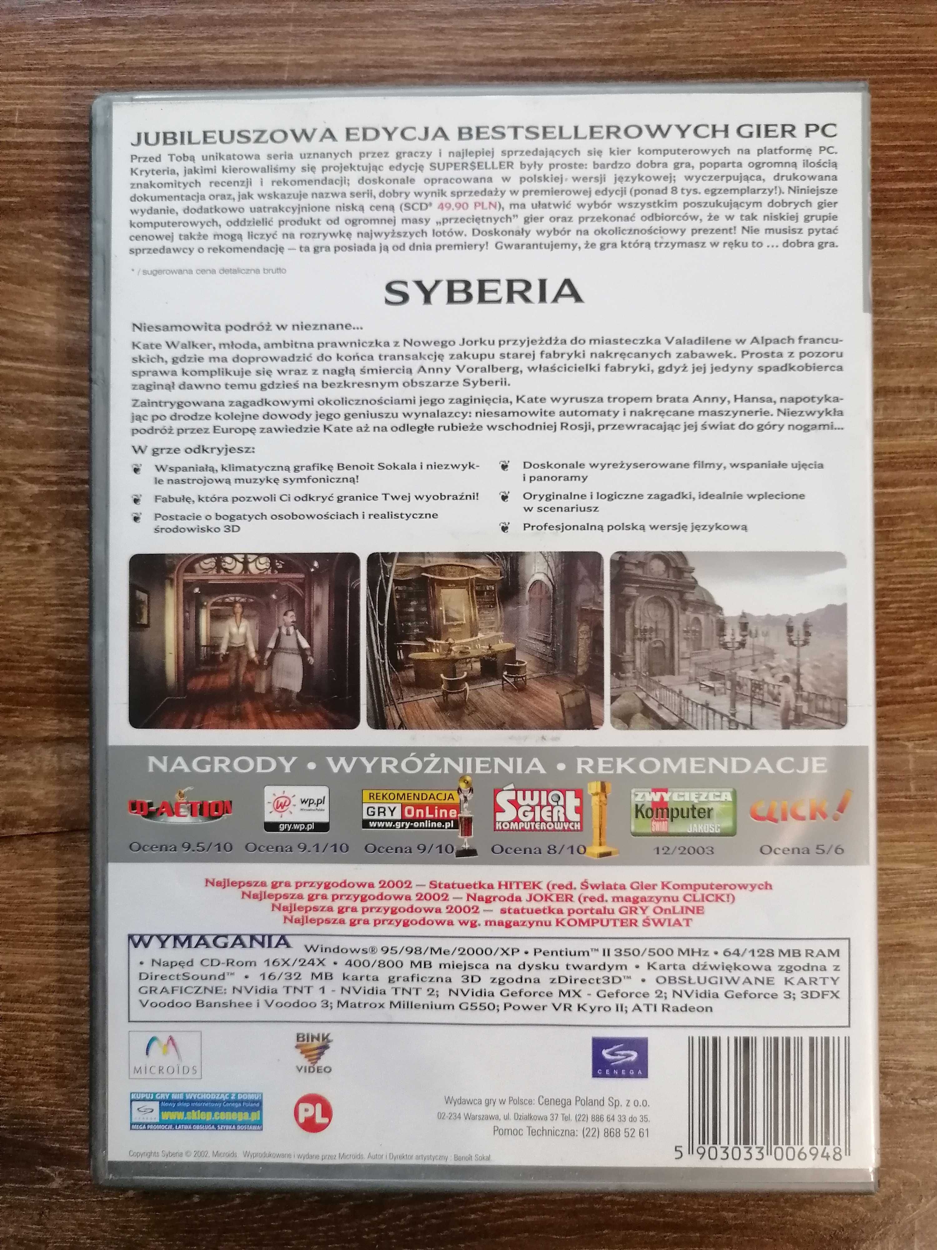 Benoit Sokal - "Syberia" - PC - 2 x CD - PL