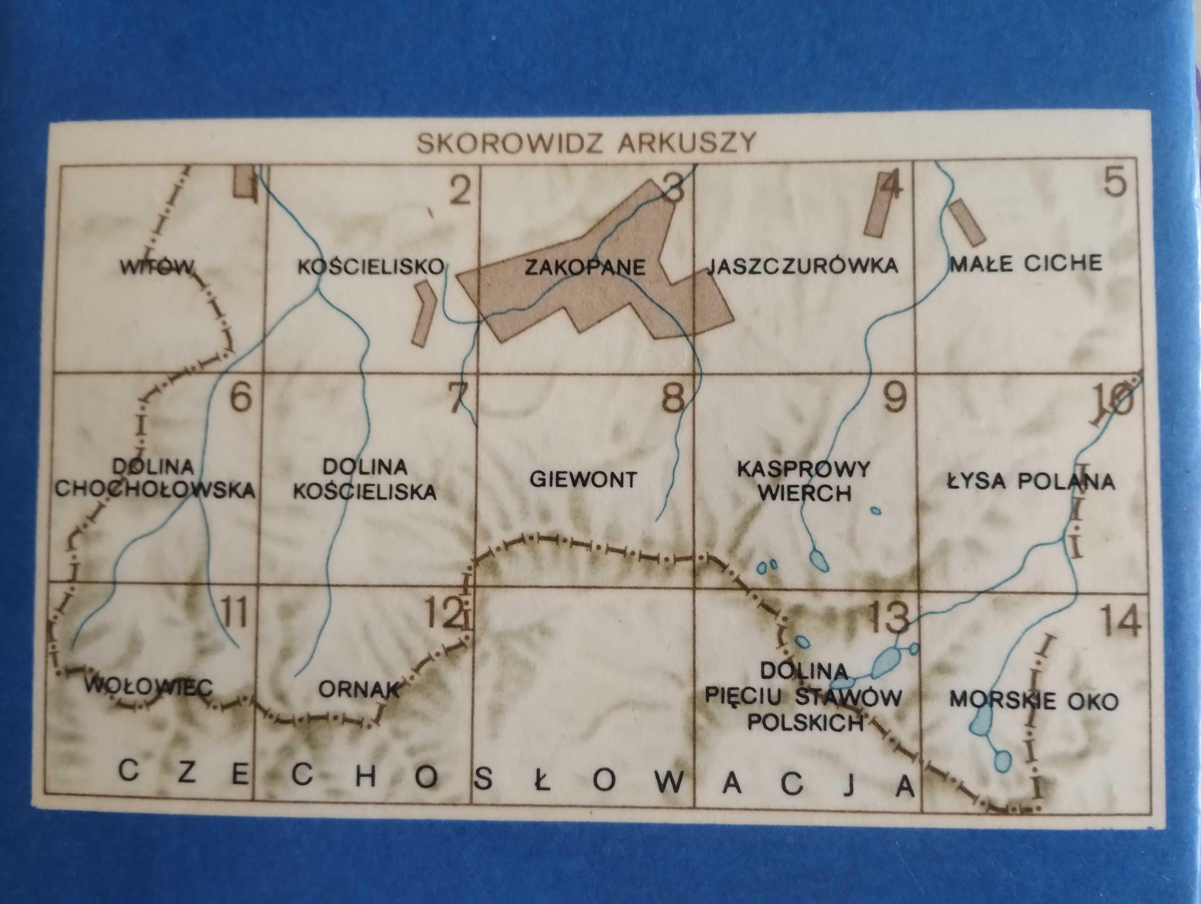 Mapa Tatr, mapy topograficzne 1:10 000