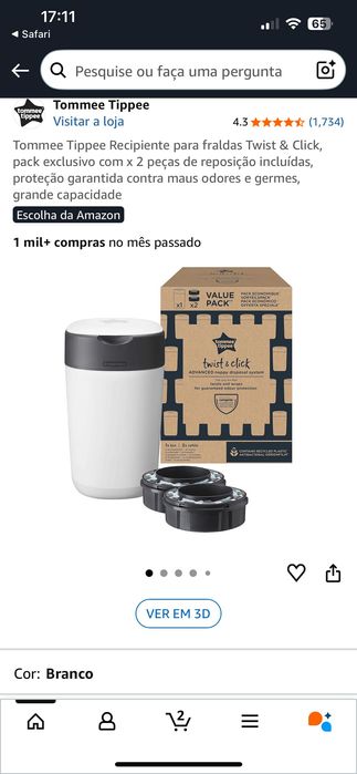 Tommee Tippee -Caixote para fraldas Twist & Click 2 peças de reposição