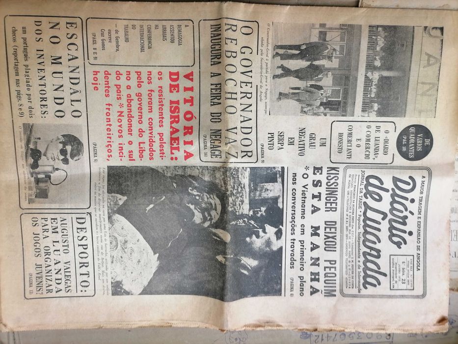 ANGOLA Jornal Diário de Luanda 1972