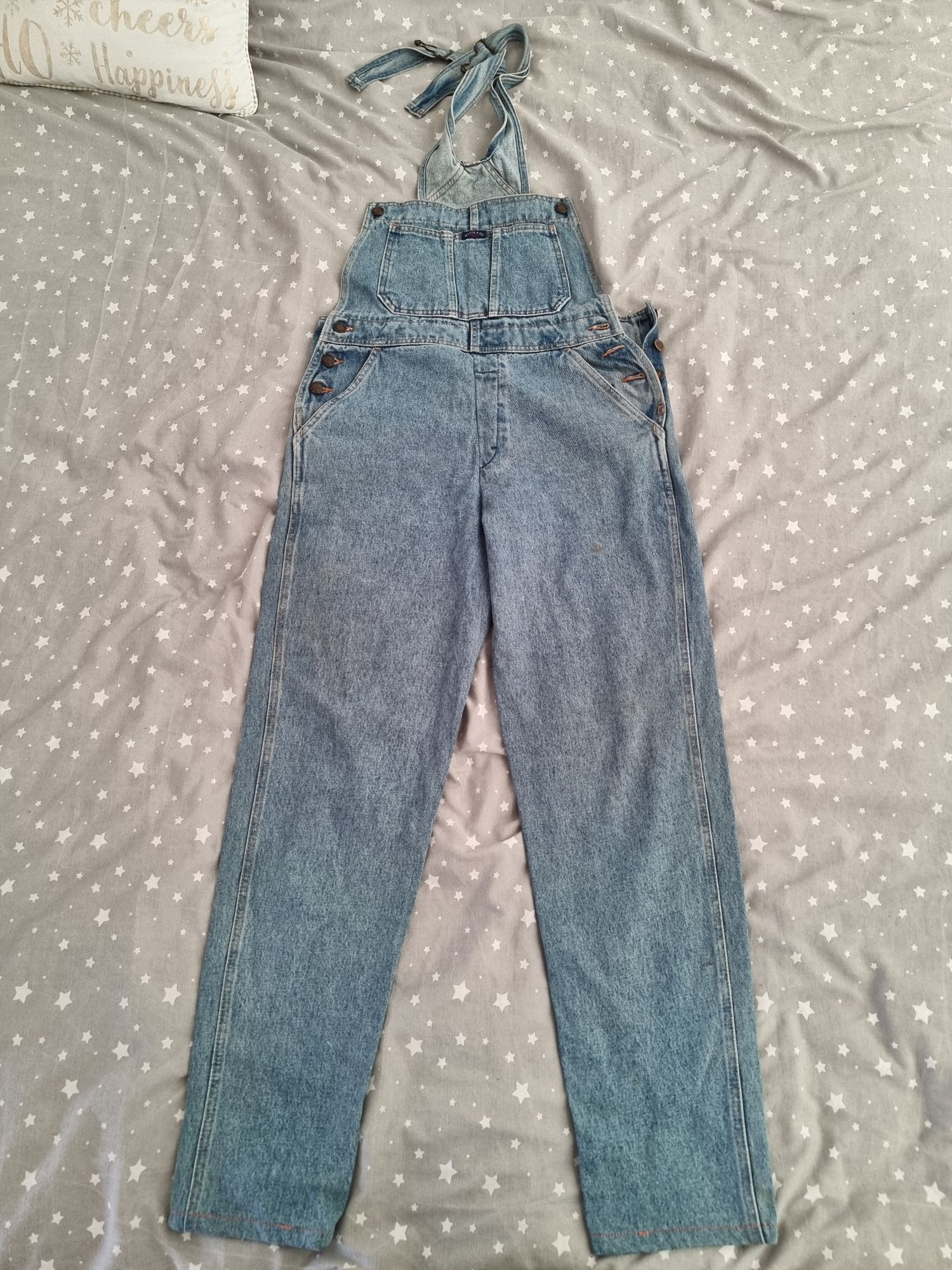 Вінтажний комбінезон з щільної джинси розмір 12-14