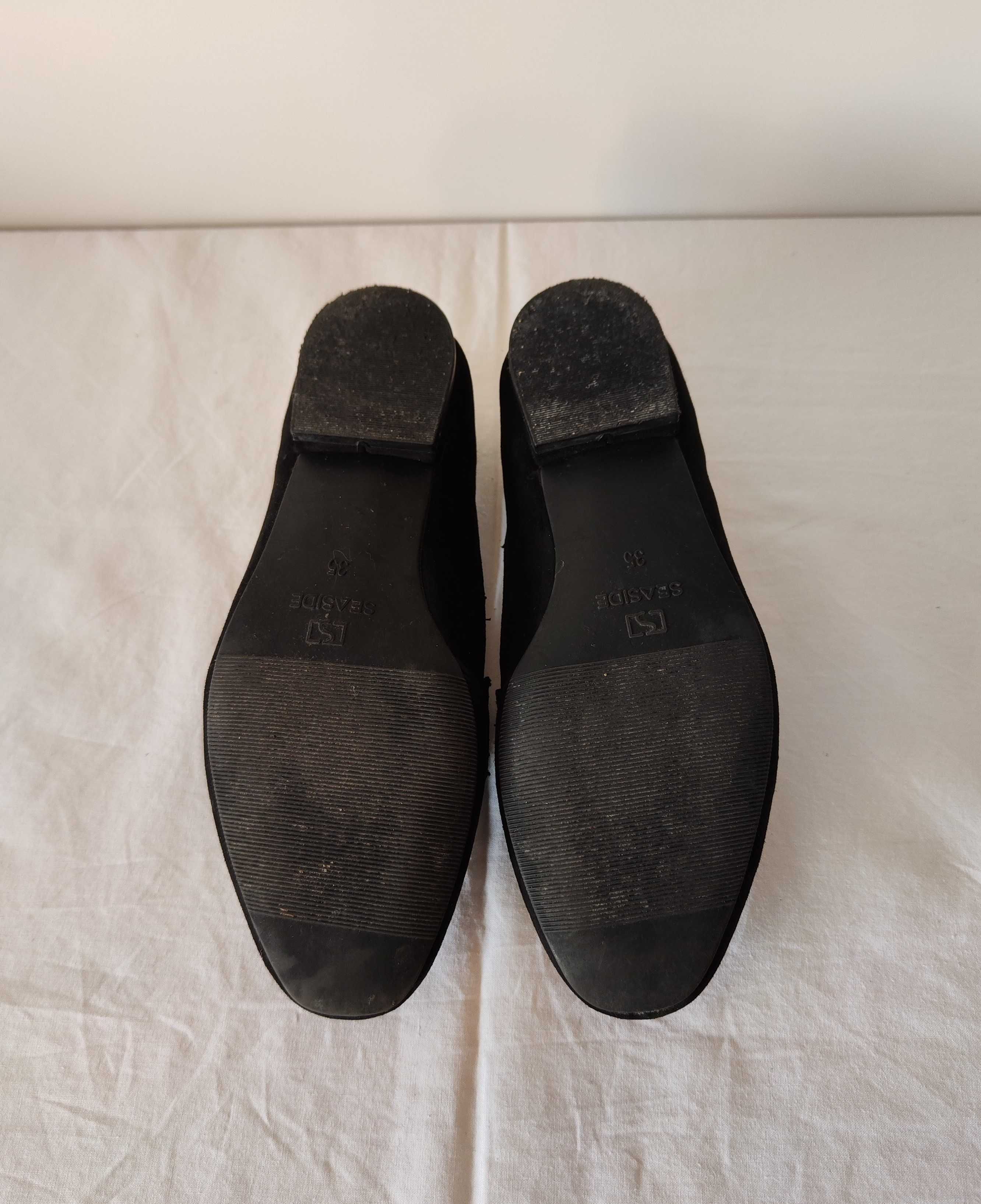 Sapatos Loafer, Pretos, Seaside, Tamanho 35