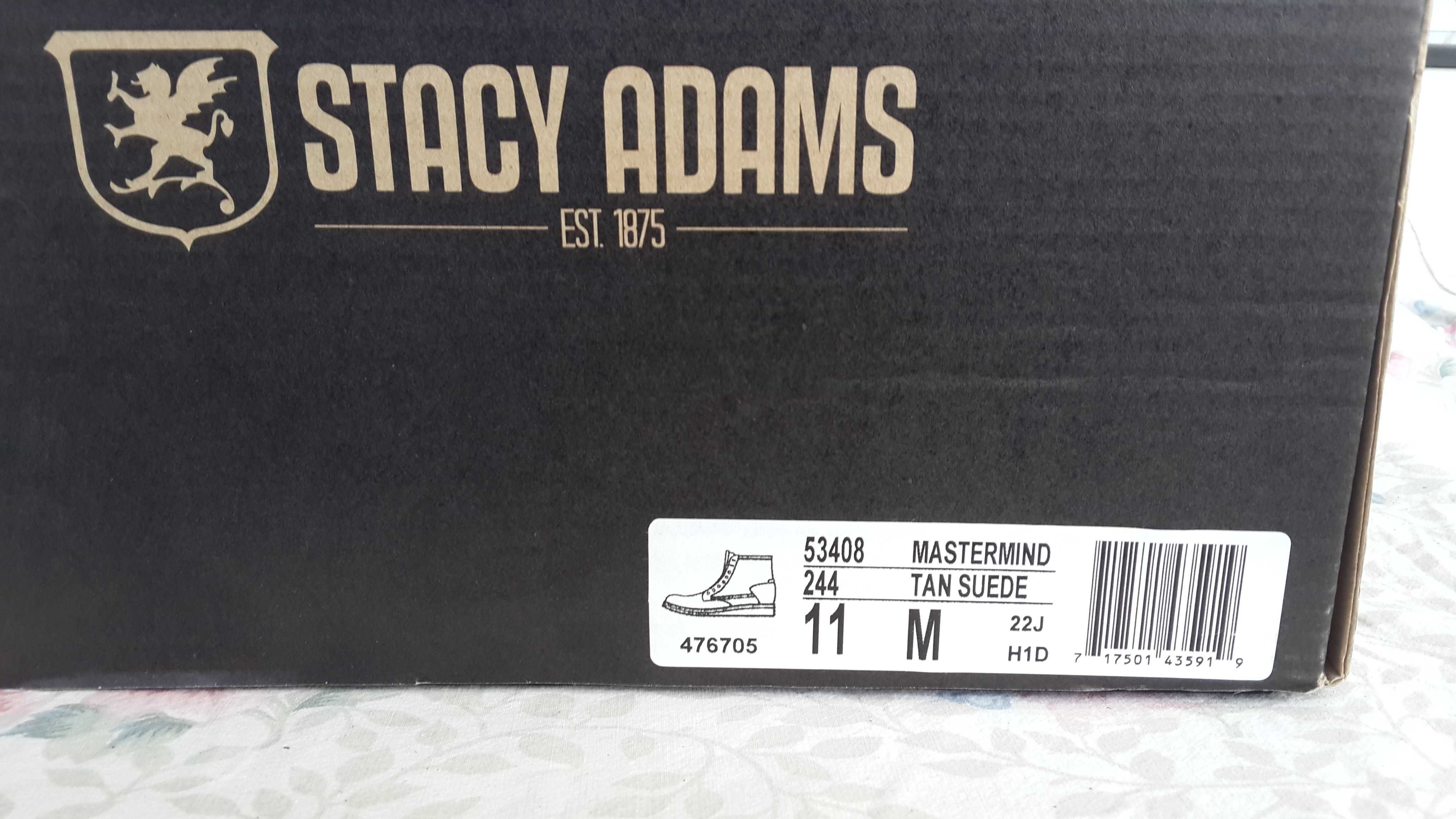 Stacy Adams Оригинал Новые Кожаные Ботинки Мужские Сапоги Кроссовки 45