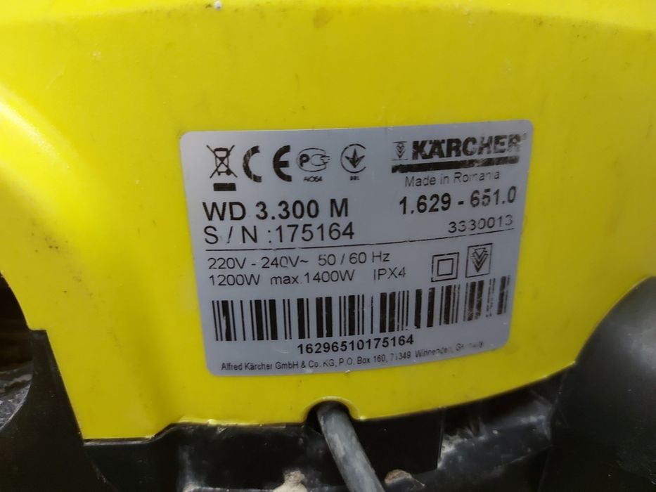 Керхер пылесос 1400 Watt промышлений.WD 3 300 M