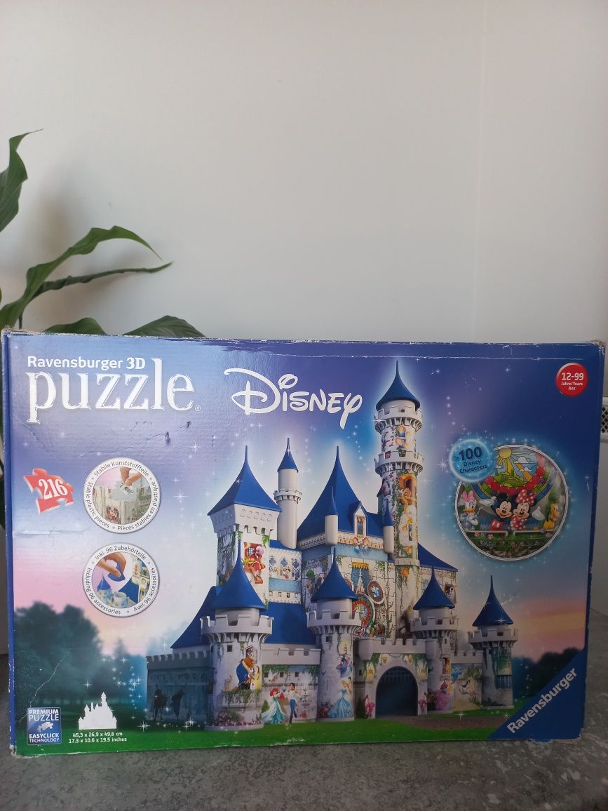 Ravensburger puzzle 3D zamek disney