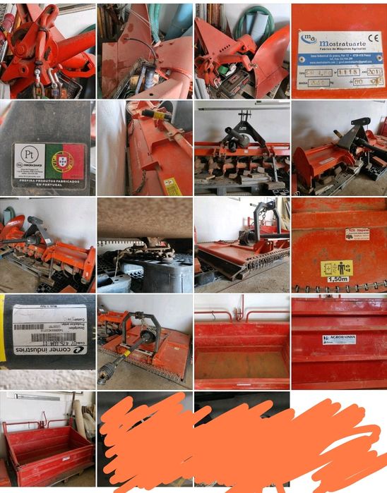 Alfaias / Equipamento Agrícola (Corta-mato, Charrua, Frese e Caixa)