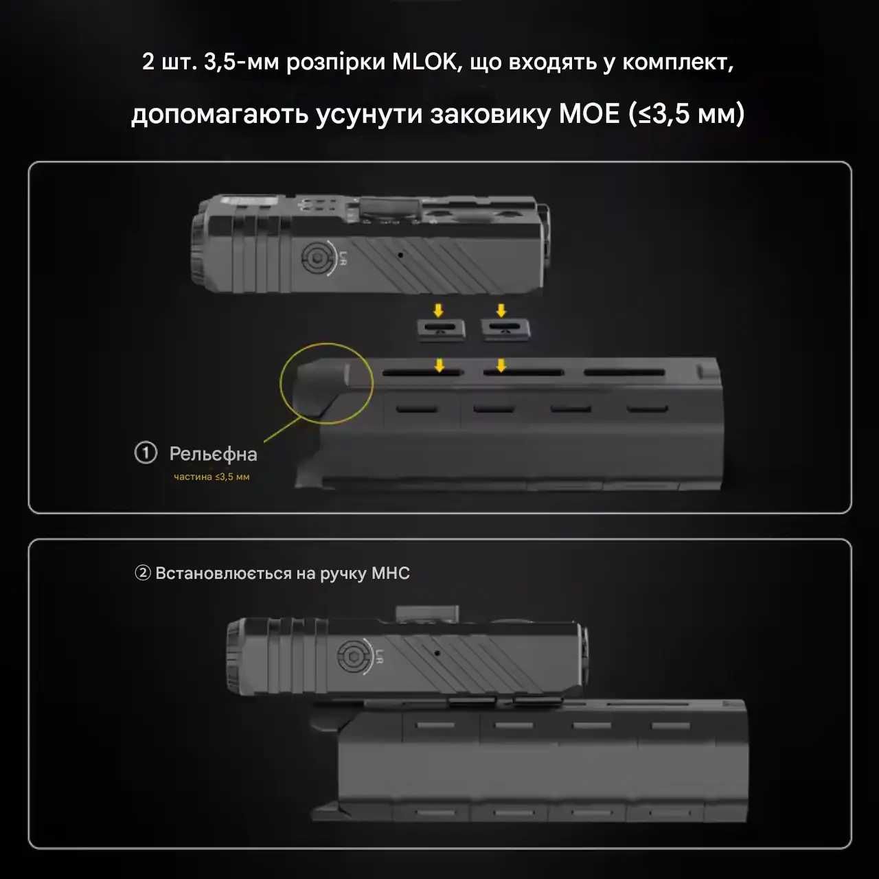 Defentac тактический фонарь 4-в-1 с зелёным и инфракрасным ЛЦУ