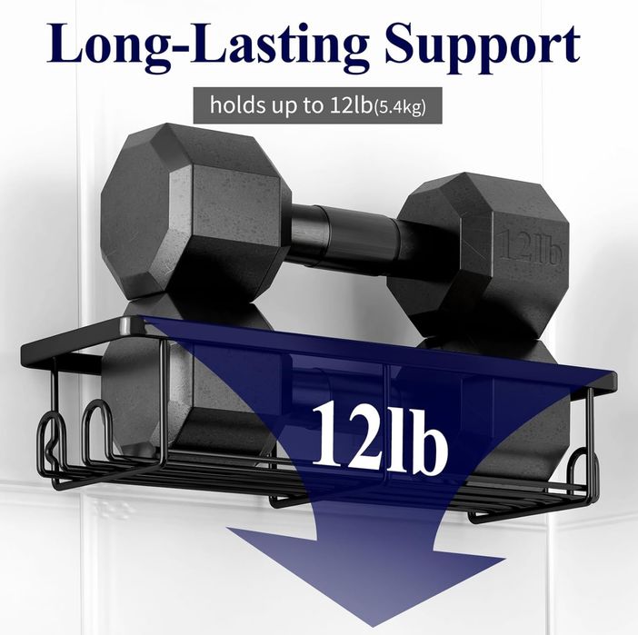 Zestaw 2 półek prysznicowych bez wiercenia