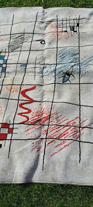 Szary dywan różne worki 130/195cm