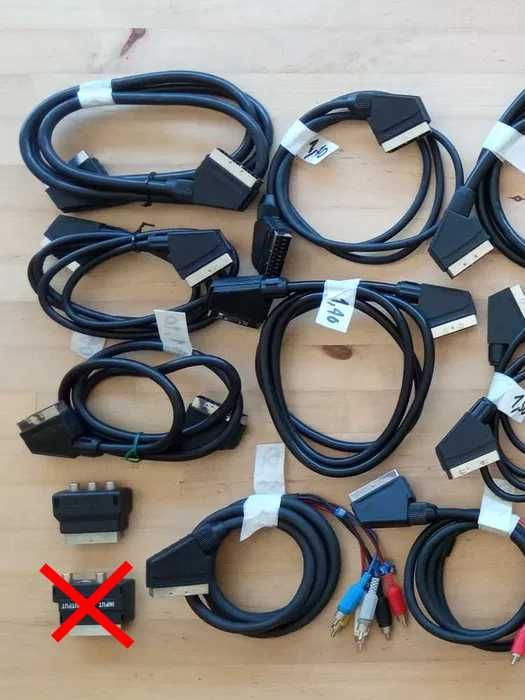 Cabos SCART e Adaptadores para S-Video e RCA