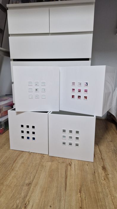IKEA LEKMAN pudełko wkład szuflada do Kallax BIAŁY