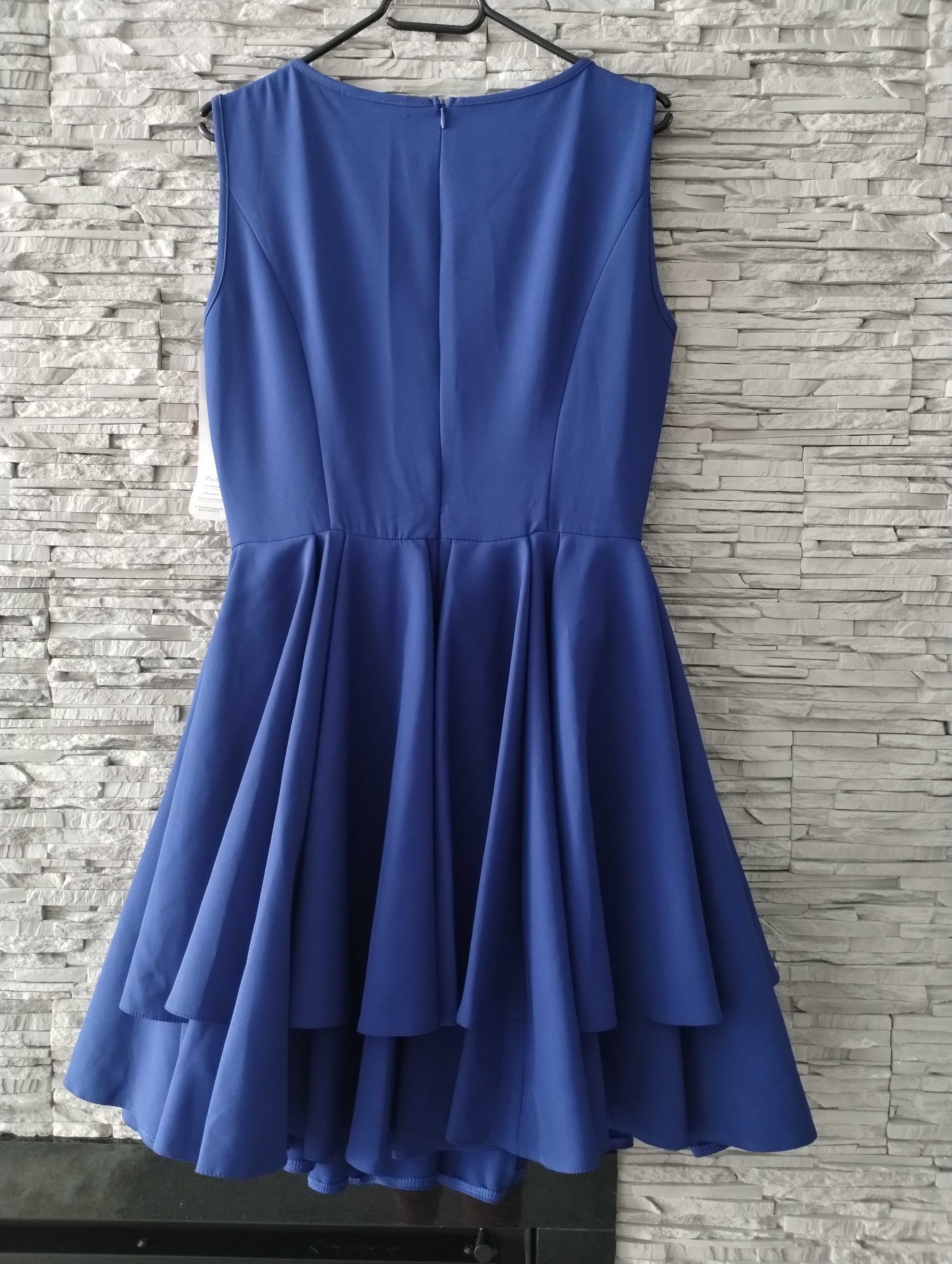 Sukienka kobaltowa. NOWA