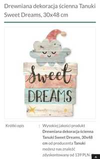 dekoracja do pokoju dziecięcego Tanuki obraz chmurka Sweet Dreams